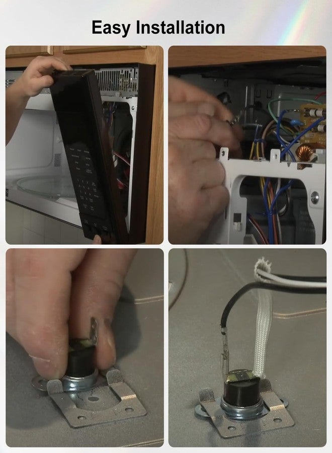 تيكساينس فيوز حراري KSD201 160 مناسب لأفران الميكروويف من فريجيدير، كنمور، شارب، باناسونيك، توشيبا، وجنرال إلكتريك. مفتاح تحكم في درجة حرارة منظم حرارة فرن الميكروويف، بديل للأرقام 5304509469 و5304464073. - Image 5