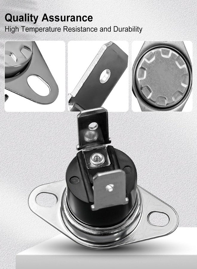 تيكساينس فيوز حراري KSD201 160 مناسب لأفران الميكروويف من فريجيدير، كنمور، شارب، باناسونيك، توشيبا، وجنرال إلكتريك. مفتاح تحكم في درجة حرارة منظم حرارة فرن الميكروويف، بديل للأرقام 5304509469 و5304464073. - Image 2