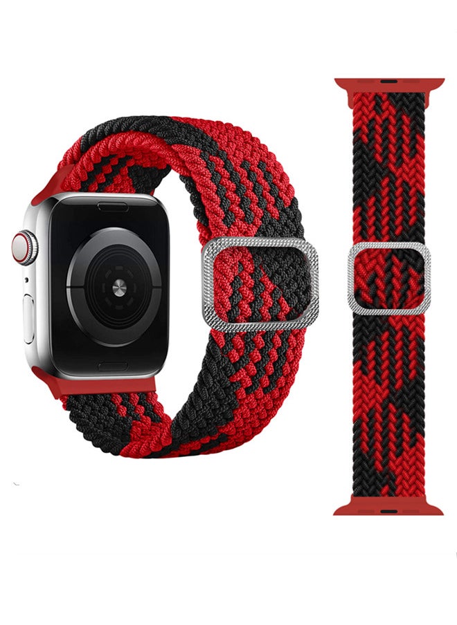ISank - Nylon Solo Loop Strap Compatible with Apple Watch 45/44/42mm SE /Series 7/6/5/4/3/2/1 Colorful - Image 1