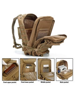 Hihonor 45L Multifunctional backpack, Assault Bag, 3-day Insect Bag, Hiking  Backpack（Beige）  - Image 2