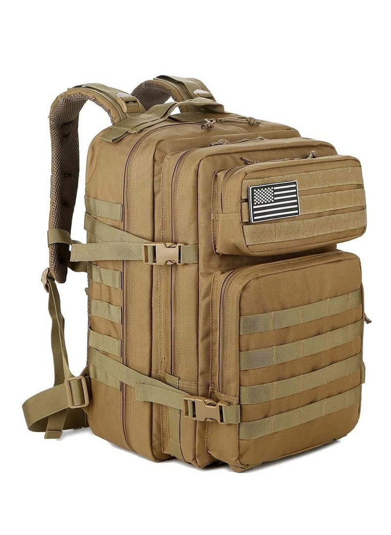 Hihonor - 45L Multifunctional backpack, Assault Bag, 3-day Insect Bag, Hiking  Backpack（Beige） - Image 1