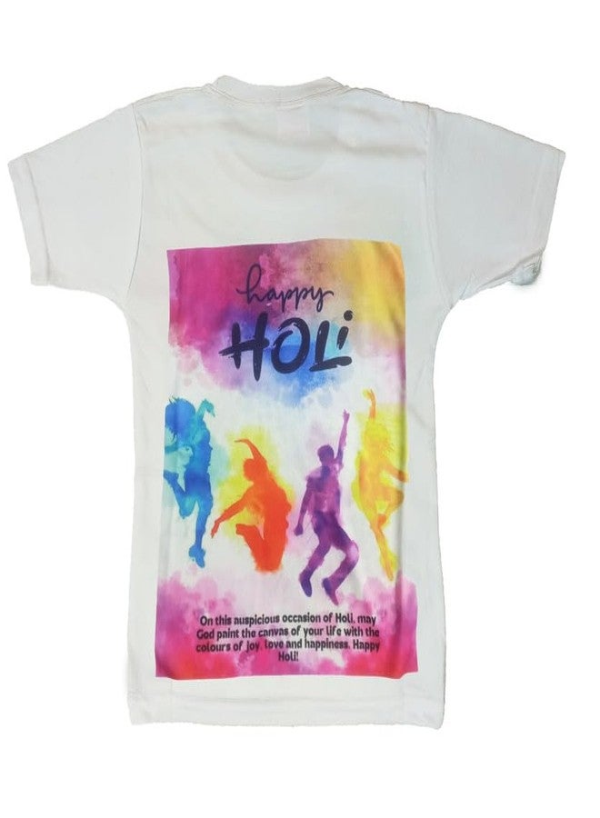 HIBA CREATIONS girl kids colorful holi skirt with top 5-6 Years - Image 2
