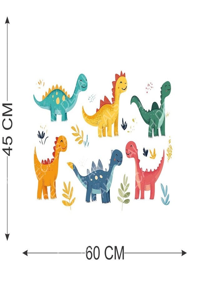 AH Decals Cartoon 6 Dinosaur Animated Wall Sticker Beautiful Created Designs Kids Room Sticker Wall, Hall, Living Room,Poster 3D Background Removable Sticker Gallery Poster-Vinyl - Image 5