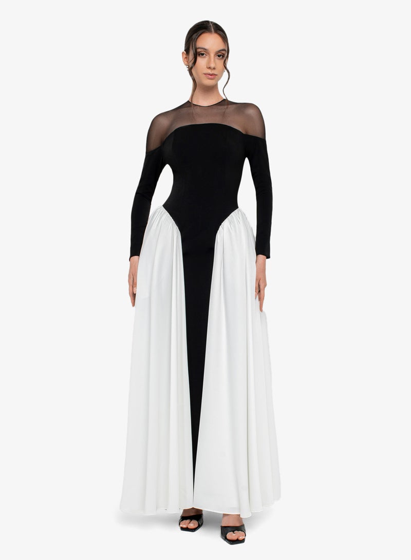 CHASE Colorblock Crew Neck Maxi Dress - Image 1