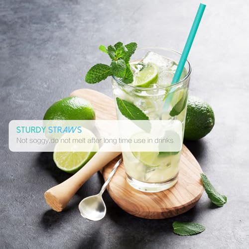 SHAUMN 5.75" Short Cocktail Straws Plastic-Free,Colorful Disposable Drinking Straws 200pcs,Plant-Based Stylish Party Straws,A Plasticless Sturdy Drinking Straws for Hot and Cold Drinks Not Foggy - Image 3