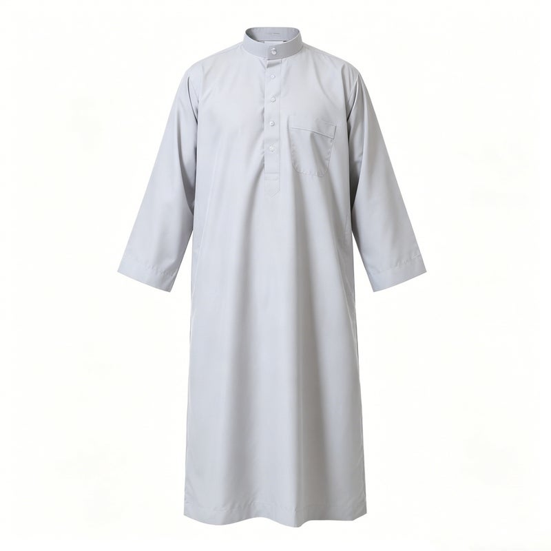 Men's Mandarin Collar Long Sleeve Cotton Blend Kurta Relaxed Fit Daily Wear Multiple Colors - Image 3