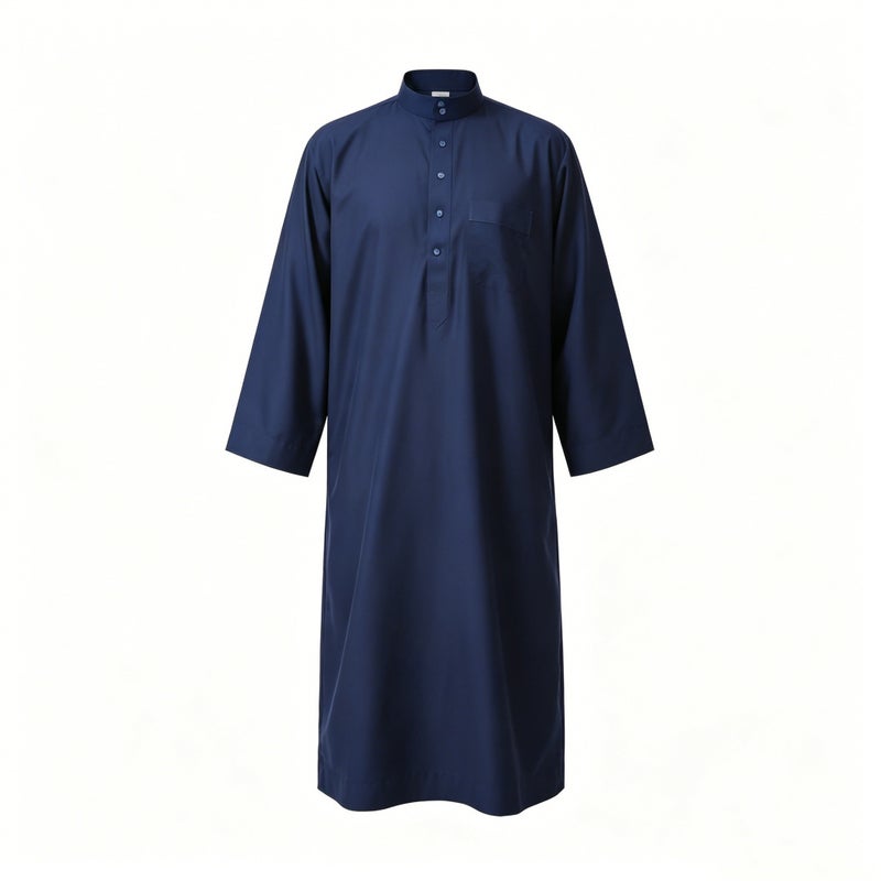 Men's Mandarin Collar Long Sleeve Cotton Blend Kurta Relaxed Fit Daily Wear Multiple Colors - Image 4