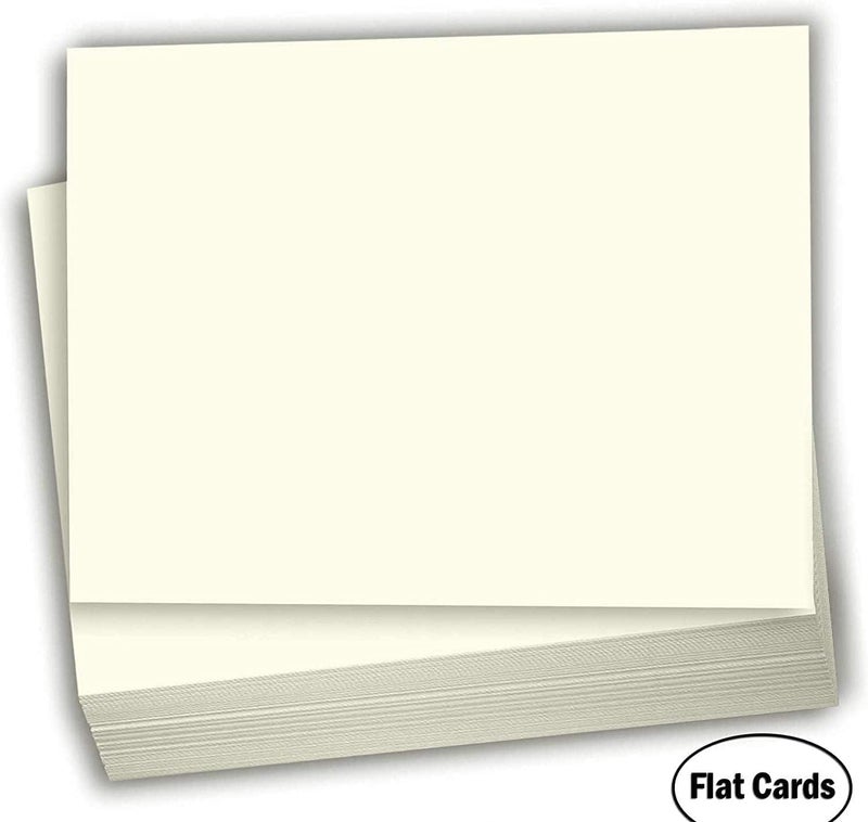 Hamilco Blank Index Cards 5 x 8 Card Stock 80lb Cover Cream Cardstock Paper - 100 Pack - Image 2