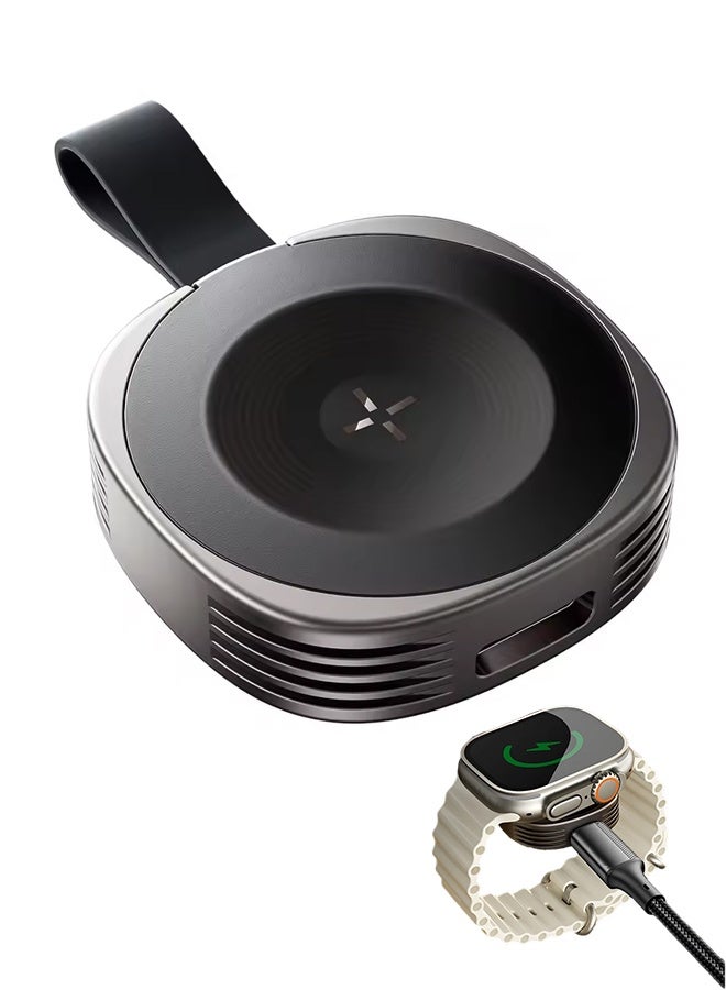 شاحن لاسلكي مغناطيسي، قاعدة شحن سريعة، متوافق مع جميع موديلات Apple Watch، تصميم صغير الحجم وقابل للحمل - Image 1