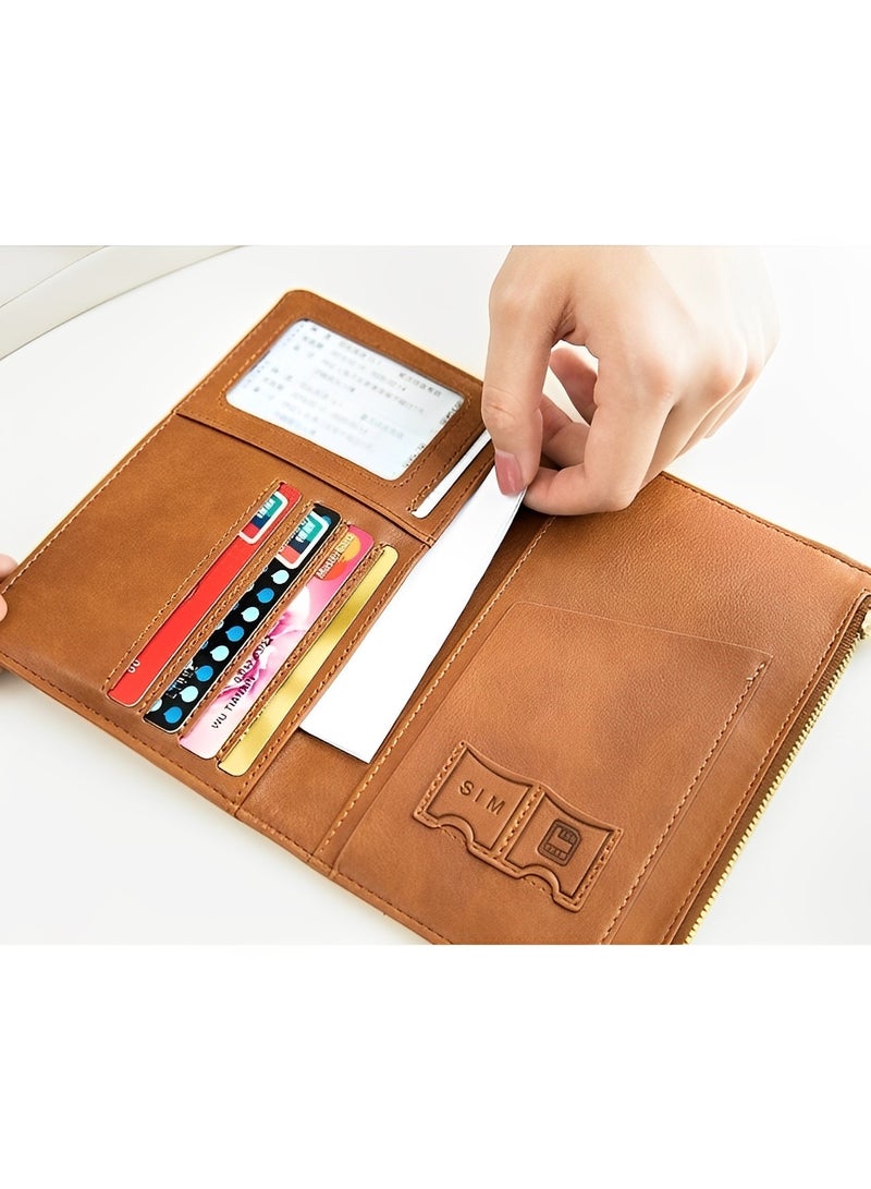 REOCLE Passport Holder Slim Travel Wallet RFID Blocking Card Case Cover Passport Cover Protector Travel Essentials with Credit Card Slots for Women & Men - Image 5