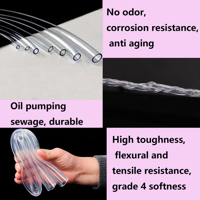 YOUHO 20 Feet PVC- 1/2" ID Clear Vinyl Tubing Food Grade Multipurpose Tube for Beer Line, Kegerator, Wine Making, Aquaponics, Air Hose - Image 5