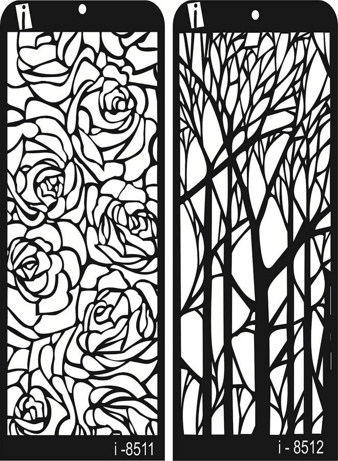 iCraft Decorative Layering Template Craft Stencil (i-8511/8512) Set of 2 Craft Stencils