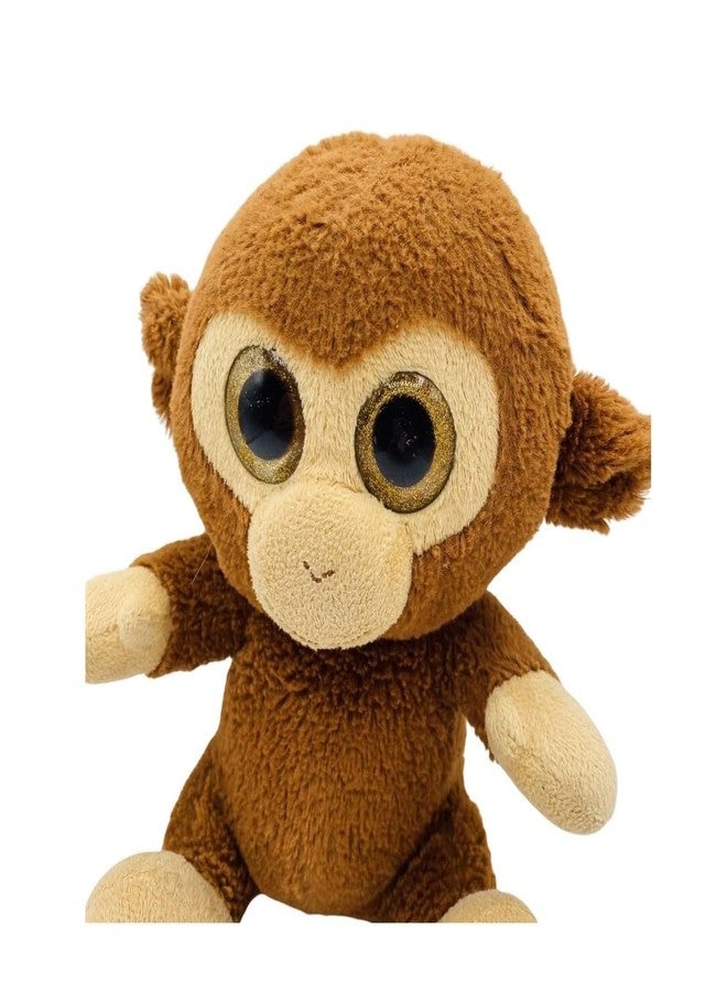 Tickles Cute Sitting Monkey Glitter Eyes Soft Stuffed Plush Animal Toy for Kids Boys & Girls Birthday Gift (Size: 15 cm Color: Brown) - Image 4