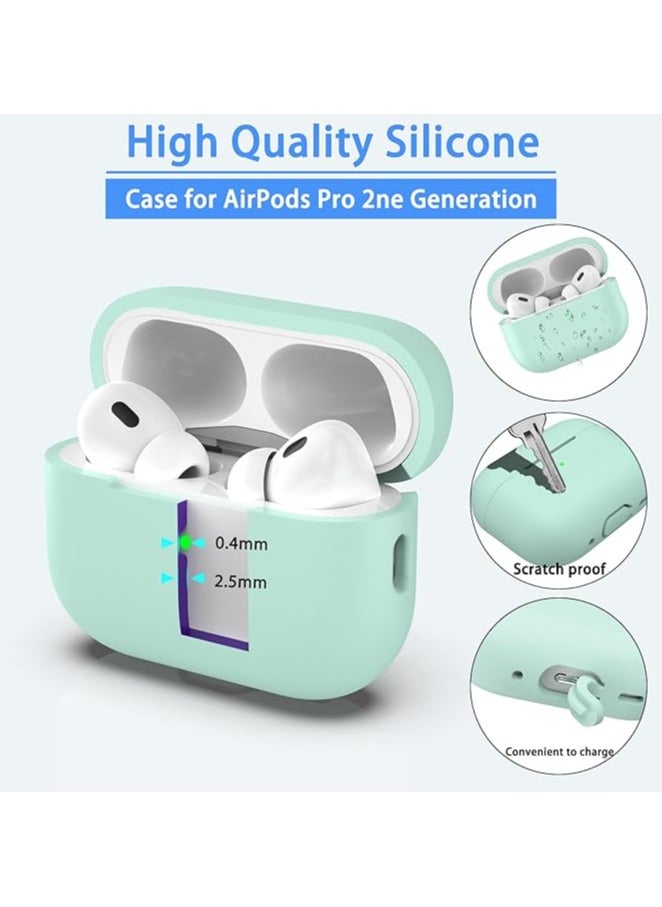 wexon Protective Shockproof Silicone Case Cover for Apple AirPods pro 2 Generation Mint Green  - Image 3