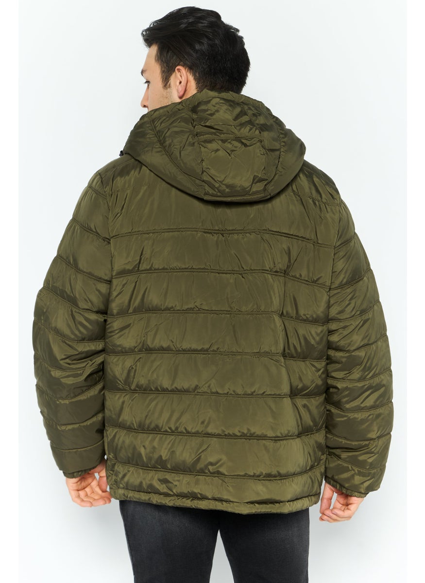 London Fog Men Quilted Puffer Jacket, Olive  - Image 3