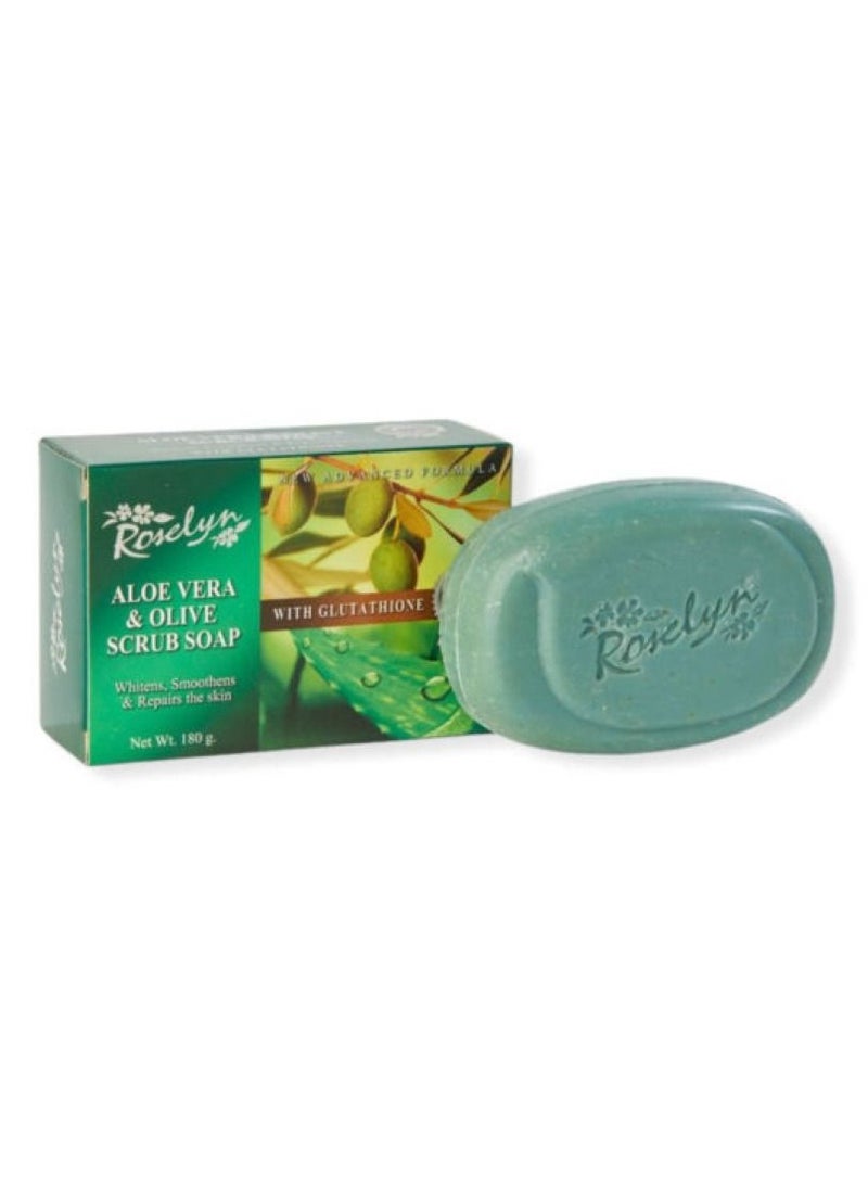 Roselyn Aloe Vera & Olive Scrub Soap 180g - Image 3