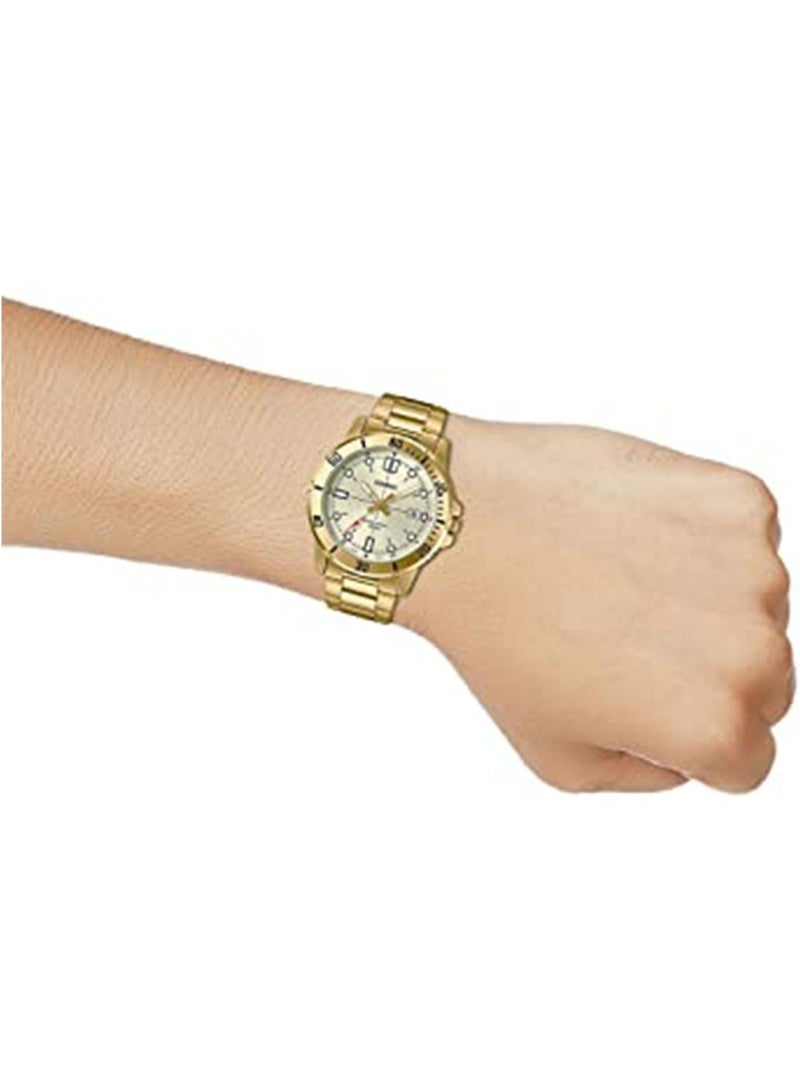 CASIO Men's Water Resistant Analog Watch MTP-VD01G-9EVUDF - 45 mm - Gold - Image 5