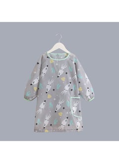 Childrens Painting coverall waterproof anti-dirty baby eating clothes painting apron long sleeve art kindergarten spring and summer Squid