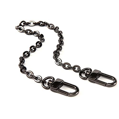 Xiazw Mini Copper Purse Chain Shoulder Crossbody Strap Bag Accessories Charm Decoration (Black, 13'') - Image 1