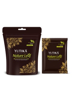 Yutika Nature leaf Natural Permanent Brown Hair Dye Color, 100% Grey Coverage, Dark Brown, 30gm  - Image 2