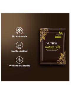 Yutika Nature leaf Natural Permanent Brown Hair Dye Color, 100% Grey Coverage, Dark Brown, 30gm  - Image 3