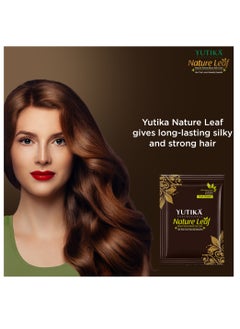 Yutika Nature leaf Natural Permanent Brown Hair Dye Color, 100% Grey Coverage, Dark Brown, 30gm  - Image 4