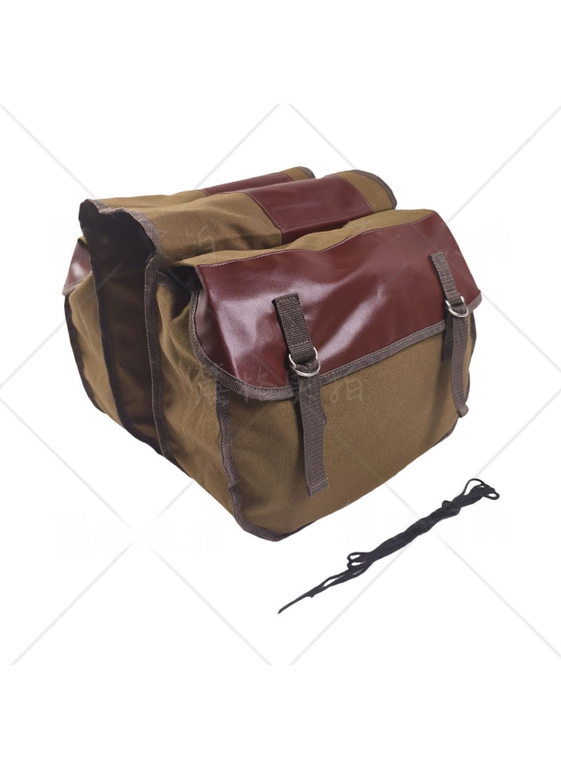 Generic Heavy Duty Bicycle Saddle Bag Khaki 