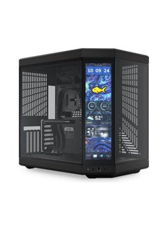 HYTE Y70 Touch Infinite Dual Chamber Mid-Tower ATX Computer Case, 14.5" 688 x 2560 (2.5K) Touch Display, Up to 10 Fans & 360mm Radiator Support, CS-HYTE-Y70TI-BB  - Image 1
