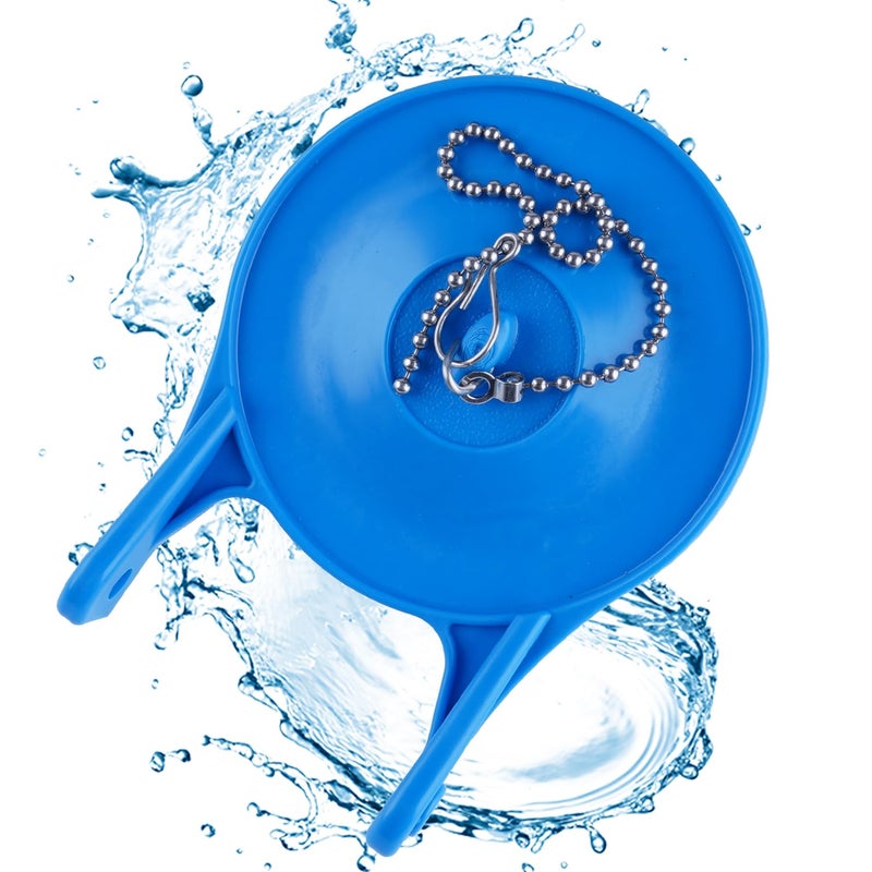 iFealClear 3Inch Toilet Flappers Compatible with Gerber 99788 Rubber Toilet Flapper Replacement with Stainless Steel Chain for 3 Toilet Tank Water Conserve High Performance Easy to Install Blue