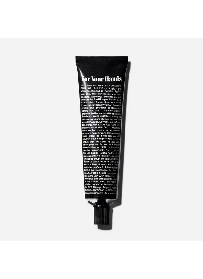 Necessaire The Hand Retinol. Antiage Repair Serum. For Crepiness Wrinkles Spots Brittle Cuticles. 0.25% Pure Retinol. 5% Aha. Dermatologisttested. Hypoallergenic. Noncomedogenic.  - Image 2