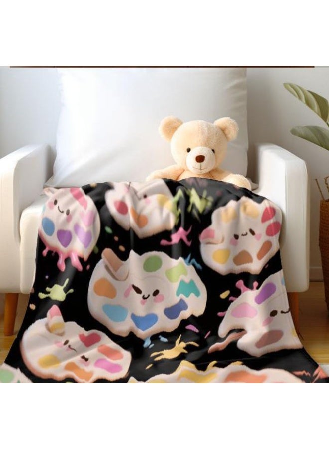 Baby and children's cartoon flannel thin blanket (warm and comfortable, suitable for sleep, game use) 70cm*100cm - 701