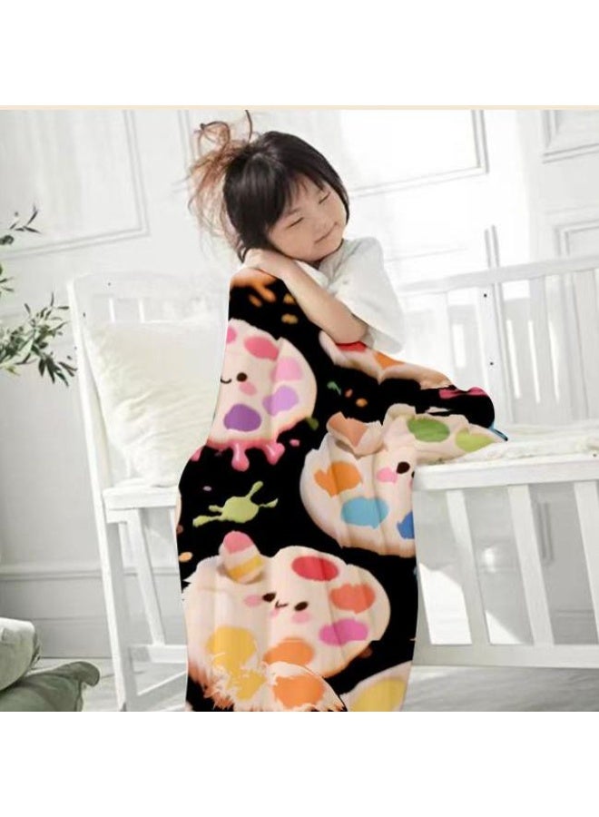 Baby and children's cartoon flannel thin blanket (warm and comfortable, suitable for sleep, game use) 70cm*100cm - 701