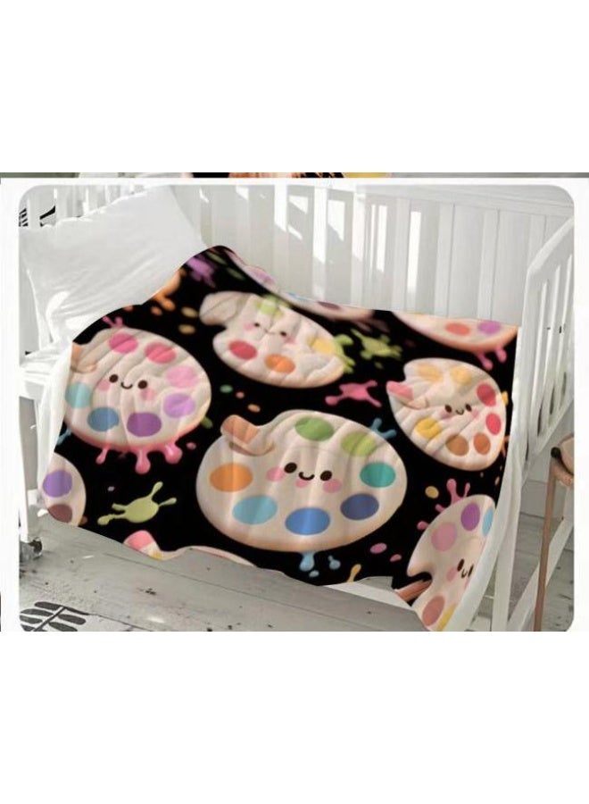 Baby and children's cartoon flannel thin blanket (warm and comfortable, suitable for sleep, game use) 70cm*100cm - 701