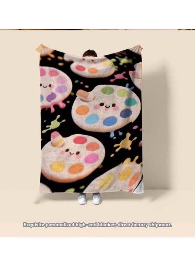 Baby and children's cartoon flannel thin blanket (warm and comfortable, suitable for sleep, game use) 70cm*100cm - 701