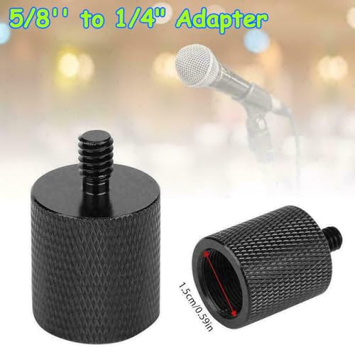 SHOPEE Microphone Stand to Tripod Thread Screw Adapter. Converts Standard Mic Stand Thread (3/8" or 5/8") to Tripod Thread (1/4") - Image 2