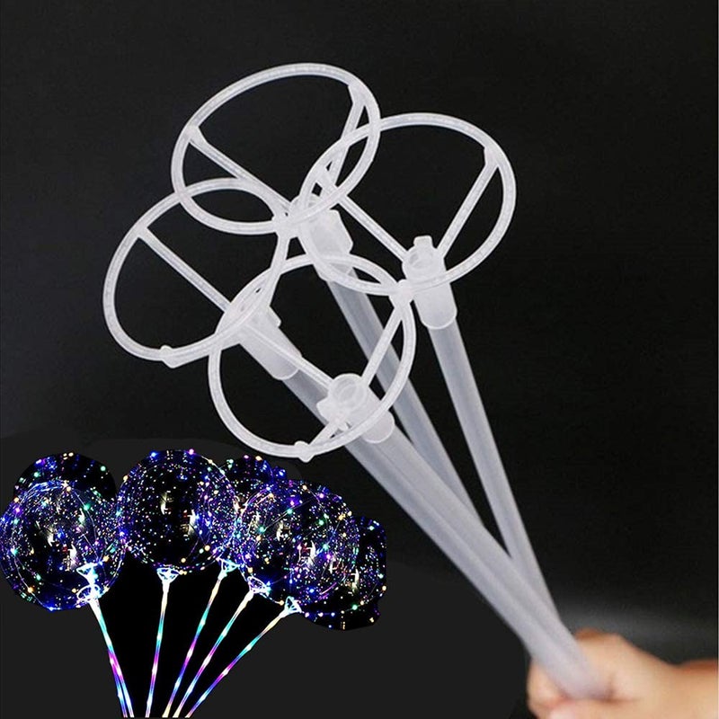Efay Large Balloon Sticks with Big Cups, 35 Sets Thickened 17inch Long Clear Bobo Balloon Sticks Holders for 10" to 30inch Large Balloons - Image 1