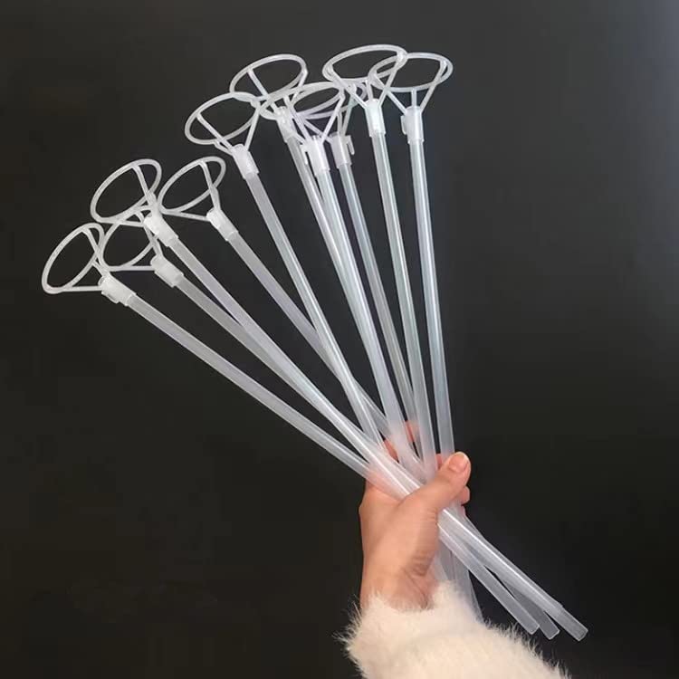 Efay Large Balloon Sticks with Big Cups, 35 Sets Thickened 17inch Long Clear Bobo Balloon Sticks Holders for 10" to 30inch Large Balloons - Image 5
