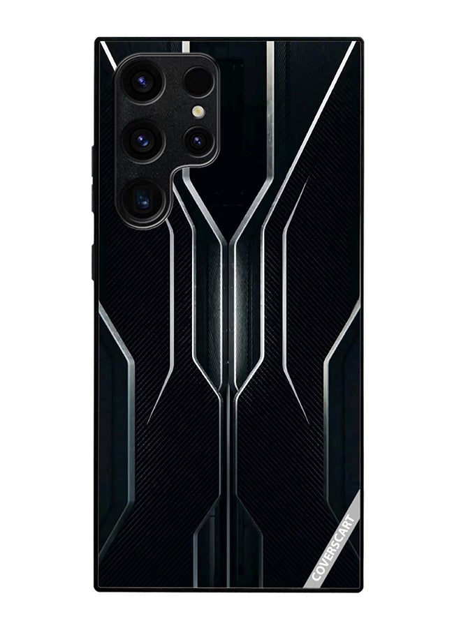 Protective Case Cover For Samsung Galaxy S25 Ultra Abstract Design Black