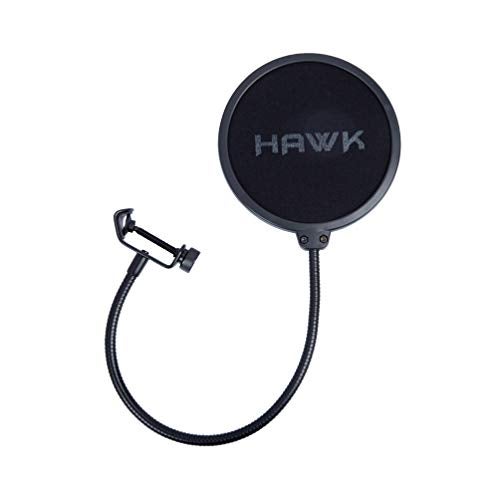 Hawk Proaudio PS02 Pop Filter for Vocal Recording/Streaming, 5.25 Inch (Black) - Image 1