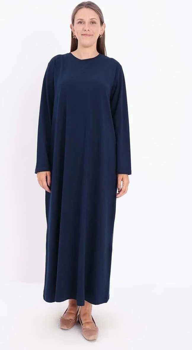 Allday Navy Blue-Long Sleeved Underwear Dress