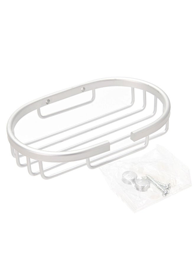 LAWAZIM Aluminum Soap Dish - 13x8cm - Wall Mounted Self Draining Soap Holder, Rustproof Soap Tray Bar with Pre-Drilled Holes, Screws, and Easy Installation - Ideal for Showers, Sinks, and Kitchen Use - Image 4