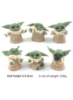 General 6 Pcs Star Wars Master Yoda Baby Cartoon Toy Set Best Gift for Kids Adults Fans Children's Day Gift  - Image 1