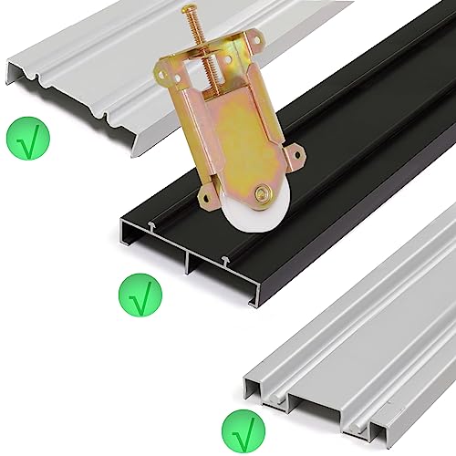 TPard Sliding Mirror Closet Door Rollers Replacement Hardware Fits Contractors Part #W8020C or Hard 1775 Wardrobe Doors Wheels, 1-1/2" Durable POM Concaved Ball Bearing Wheel, 2 Pack - Image 4