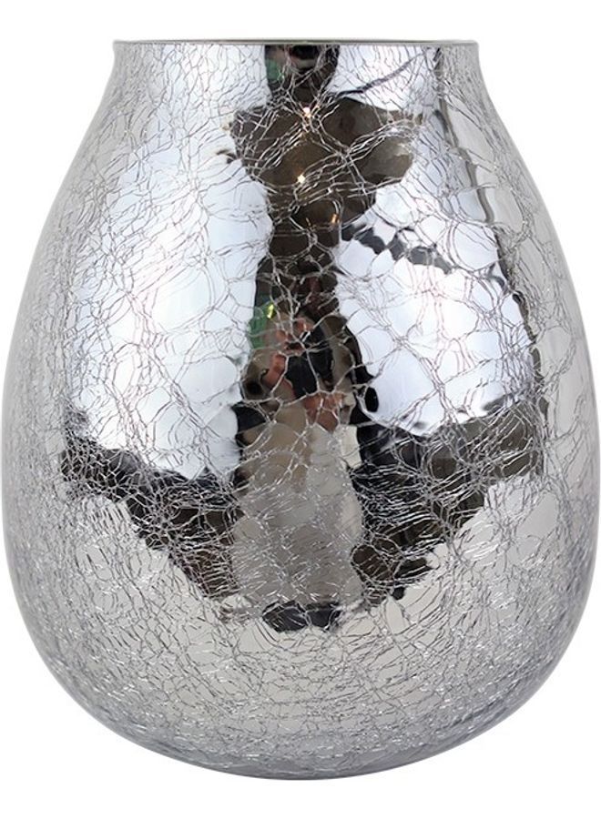 نيبمينينت مزهرية زجاجية فضي 18 x 24سم - Image 1