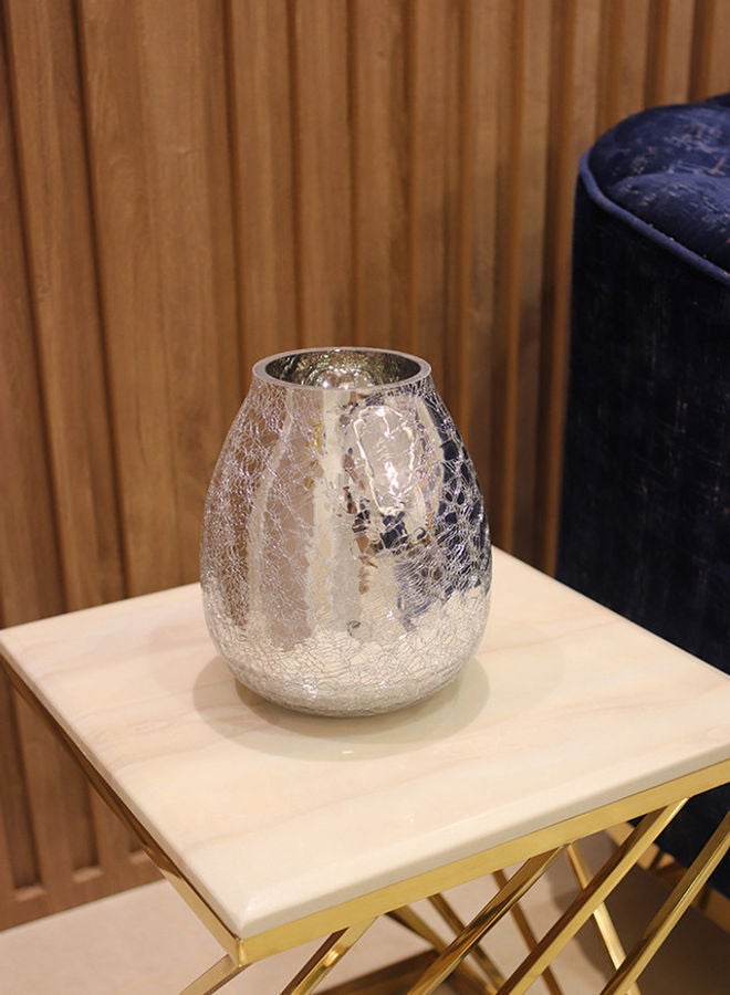 نيبمينينت مزهرية زجاجية فضي 18 x 24سم - Image 3