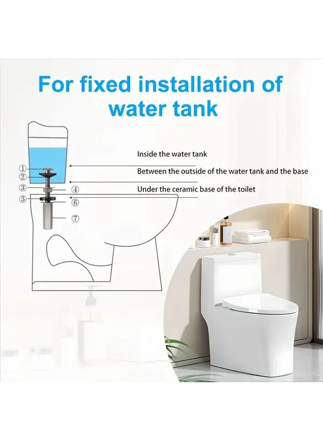 2pcs Toilet Tank To Bowl Bolts Kit Heavy Duty Stainless Steel Waterproof Adjustable Height Leakproof Replacement Parts - Image 5