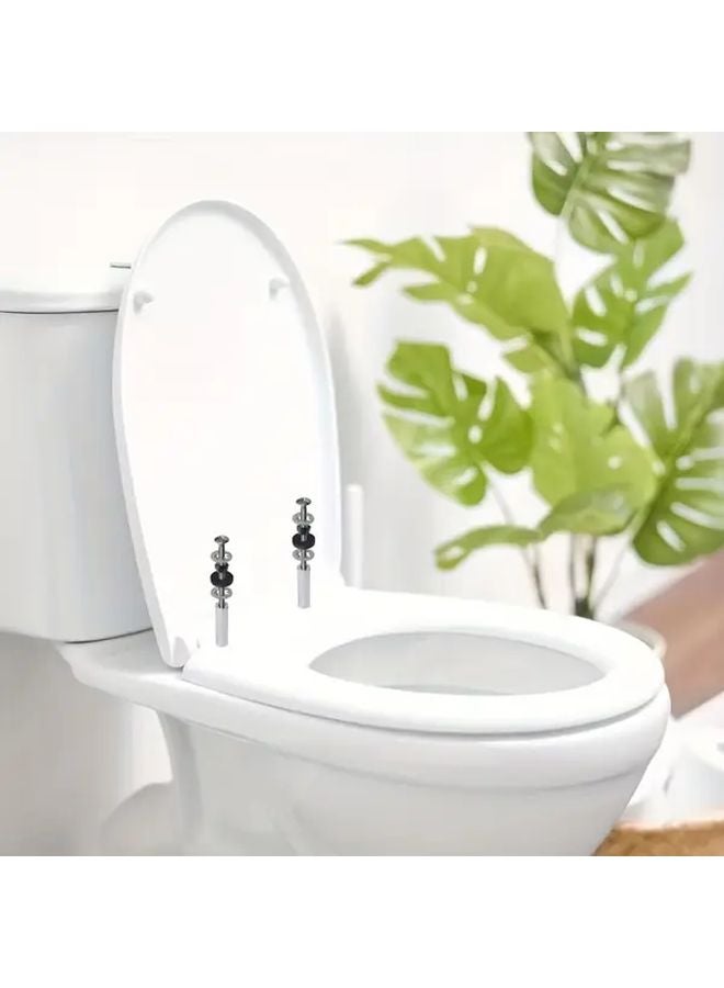 2pcs Toilet Tank To Bowl Bolts Kit Heavy Duty Stainless Steel Waterproof Adjustable Height Leakproof Replacement Parts - Image 3