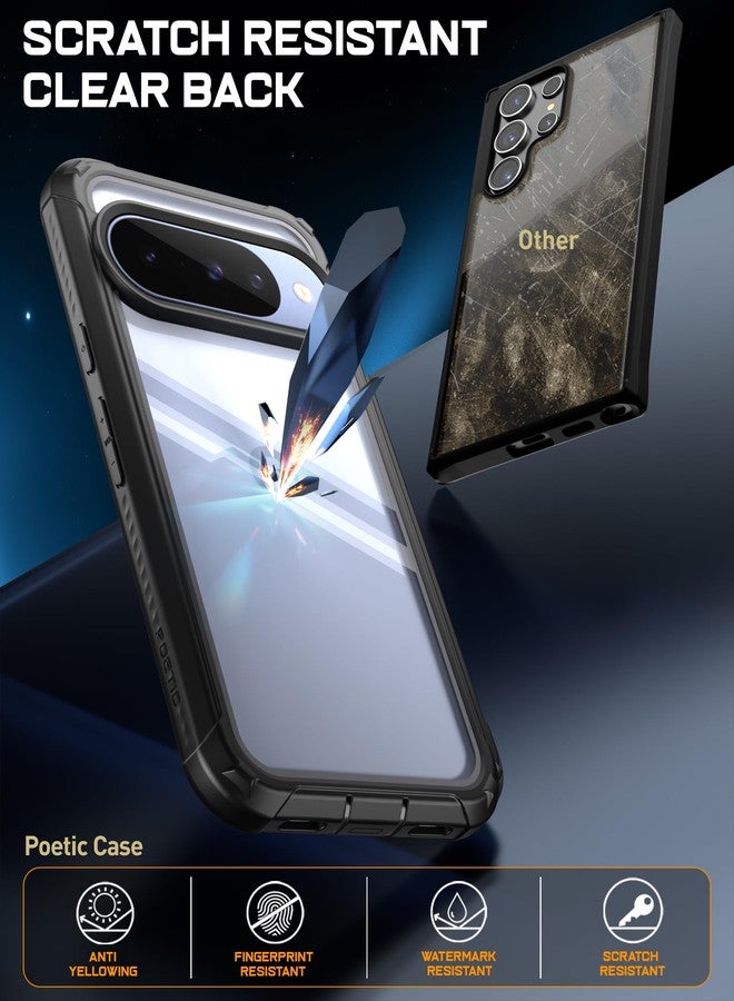 Poetic Guardian Case for Google Pixel 10/10 Pro 5G, Built-in Screen Protector [Work with Fingerprint ID], [2 Front Frame] [Wireless Charge] Full Body Shockproof Rugged Clear Cover Case, Black/Clear - Image 3