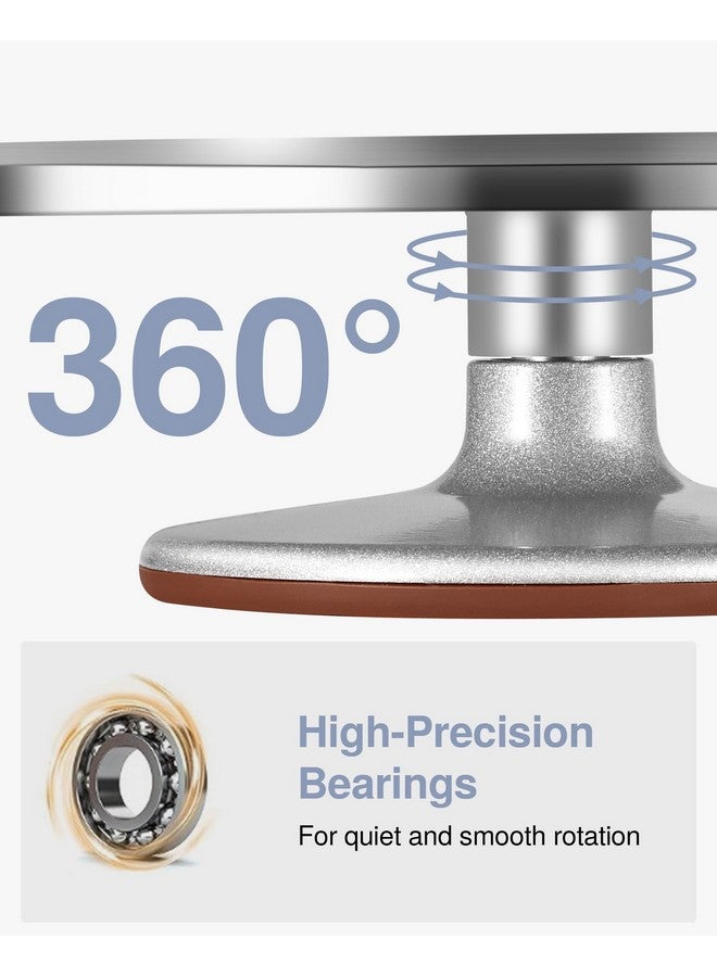 Puroma جمنش 8 في 1 قاعدة كعكة دوارة من سبائك الألمنيوم 12 بوصة مع 3 ملعقات زينة مائلة، 3 أمشاط زينة للحلويات، الكعك والكعك المزخرف - Image 3