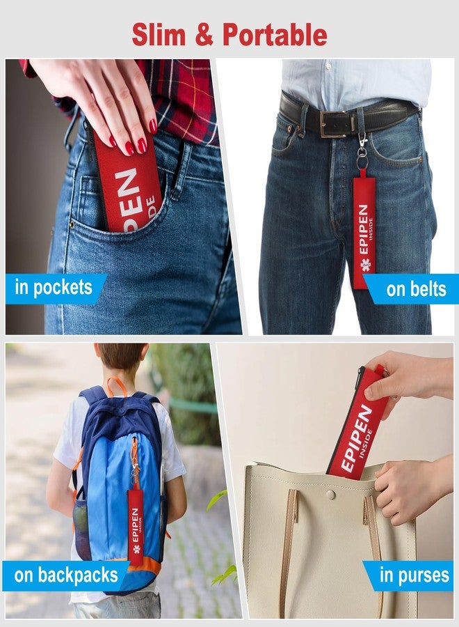 MEDMAX 2 Pack Insulated Slim Epipen Carry Case, Portable Double Sided Emergency Printing Medical Pouch Holder for One Epipen Allergy Medicine Essentials - Image 4